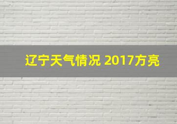 辽宁天气情况 2017方亮